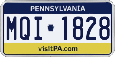 PA license plate MQI1828