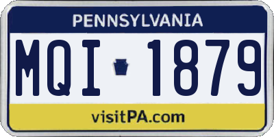 PA license plate MQI1879