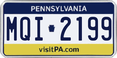 PA license plate MQI2199