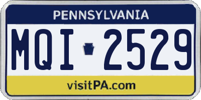 PA license plate MQI2529