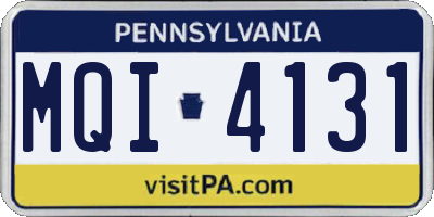 PA license plate MQI4131