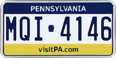 PA license plate MQI4146