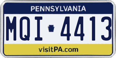 PA license plate MQI4413
