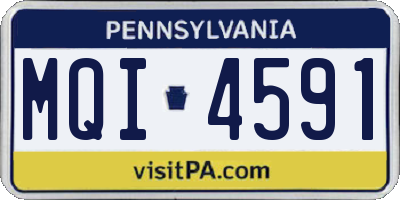 PA license plate MQI4591