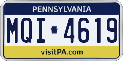 PA license plate MQI4619