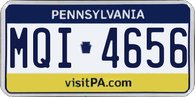 PA license plate MQI4656