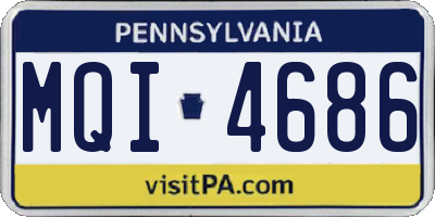 PA license plate MQI4686