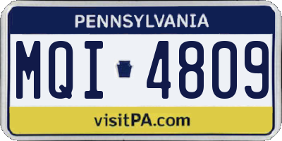 PA license plate MQI4809