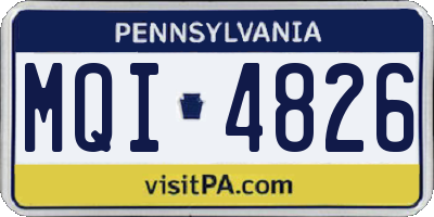 PA license plate MQI4826