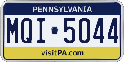 PA license plate MQI5044