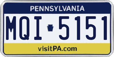 PA license plate MQI5151