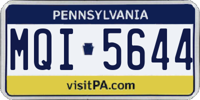 PA license plate MQI5644