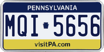 PA license plate MQI5656
