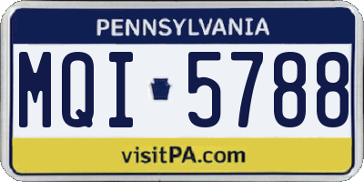 PA license plate MQI5788