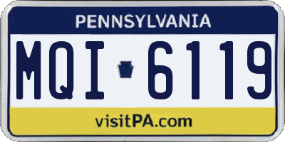 PA license plate MQI6119