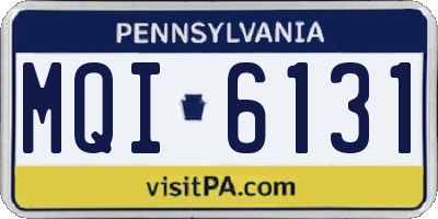 PA license plate MQI6131