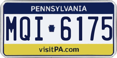 PA license plate MQI6175