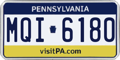 PA license plate MQI6180