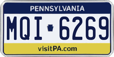 PA license plate MQI6269