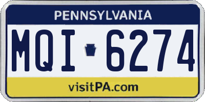 PA license plate MQI6274