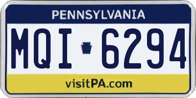 PA license plate MQI6294