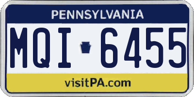 PA license plate MQI6455