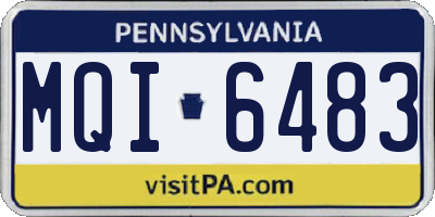 PA license plate MQI6483