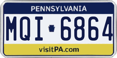 PA license plate MQI6864