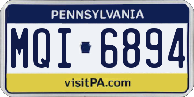 PA license plate MQI6894