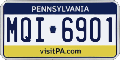 PA license plate MQI6901