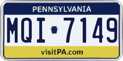 PA license plate MQI7149
