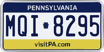 PA license plate MQI8295
