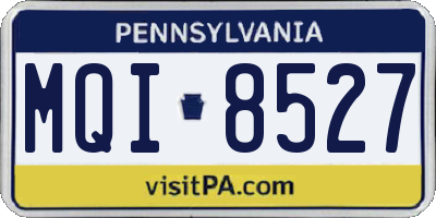 PA license plate MQI8527