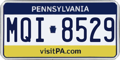 PA license plate MQI8529