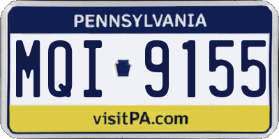 PA license plate MQI9155