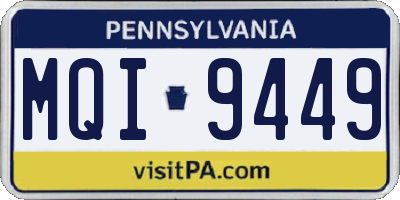 PA license plate MQI9449