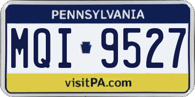 PA license plate MQI9527