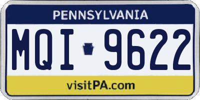 PA license plate MQI9622