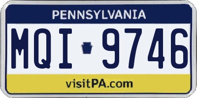 PA license plate MQI9746