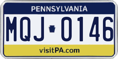 PA license plate MQJ0146