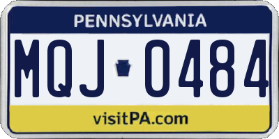 PA license plate MQJ0484