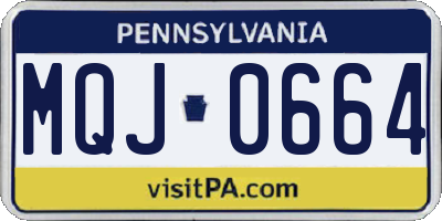 PA license plate MQJ0664