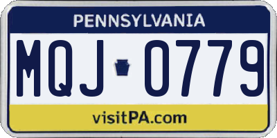 PA license plate MQJ0779