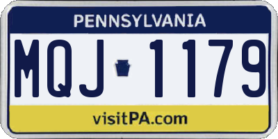 PA license plate MQJ1179
