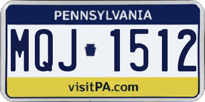 PA license plate MQJ1512