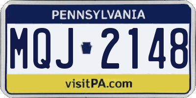 PA license plate MQJ2148