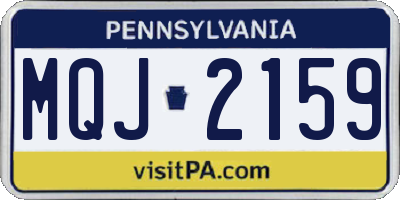 PA license plate MQJ2159