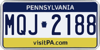 PA license plate MQJ2188