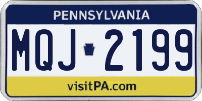PA license plate MQJ2199