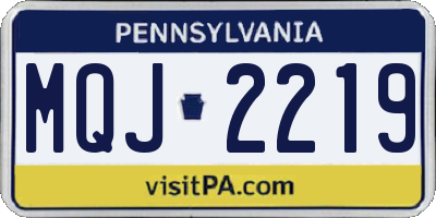 PA license plate MQJ2219
